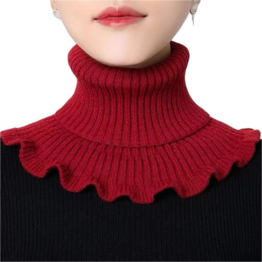 6497 Culuze Knitted Collar Scarves For Women Detachable Fake High